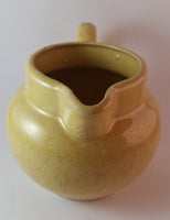 Vintage Yellow Milk Creamer Water Pottery Pitcher Jug - Treasure Valley Antiques & Collectibles