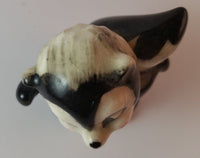 Vintage Skunk Porcelain Figurine Ready To Run Not Signed - Treasure Valley Antiques & Collectibles