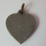 Vintage Engraved "Luisa" Pewter Framed in Gold Tone Heart Pendant - Treasure Valley Antiques & Collectibles