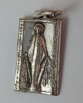 Early 20th Century Saint Catherine Labouré Miraculous Medal Virgin Mary Rectangular Rosary Pendant - Treasure Valley Antiques & Collectibles