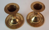 Set of 2 1970s Gold Brass Candle Stands - Treasure Valley Antiques & Collectibles