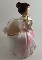 Vintage 1950s Pink Ballerina Planter with Gold Trim Japan - Treasure Valley Antiques & Collectibles