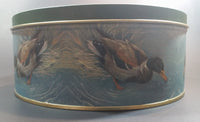 Vintage Mallard Duck Biscuits or Candy Round Storage Tin - Treasure Valley Antiques & Collectibles