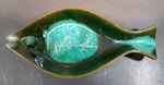 1970s KG McMaster Pottery Canada Green Teal Fish Dish Prince Albert, Saskatchewan - Treasure Valley Antiques & Collectibles