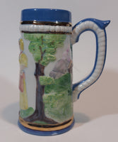 1960s Blue and White with Gold Trim German Beer Stein Signed "by ELM"