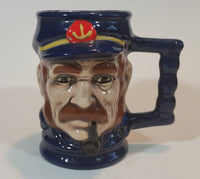 Vintage Rare Blue Handpainted German Sailor with Pipe Character Jug Stein - Treasure Valley Antiques & Collectibles