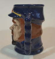 Vintage Rare Blue Handpainted German Sailor with Pipe Character Jug Stein - Treasure Valley Antiques & Collectibles