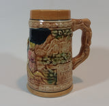 1950s German Oktoberfest Beer Stein Woman and Man Sitting - Japan 5 3/8" Tall - Treasure Valley Antiques & Collectibles