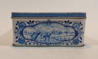 1960s Hellema Hallum Holland Biscuits Tin with Delft Style Scenery - Treasure Valley Antiques & Collectibles