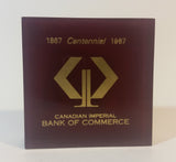 1967 CIBC (Canadian Imperial Bank of Commerce) Centennial Executive Lucite Paperweight - Treasure Valley Antiques & Collectibles