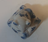 Vintage Delft Holland Cat on Windmill Pillow Figurine - Treasure Valley Antiques & Collectibles