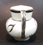 Antique 1920s Lancaster & Sandland English Ware Miniature Pitcher with Silver Trim Pat No. 448 - Treasure Valley Antiques & Collectibles