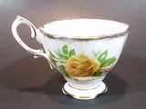 1950s Royal Albert "Tea Rose" Yellow Bone China Footed Tea Cup 839056 - Treasure Valley Antiques & Collectibles