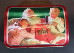 2002 Coca-Cola Coke Santa Holiday Joy Hudson's Bay Collectible Hinged Tin - Treasure Valley Antiques & Collectibles