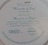 1995 Sandra Kuck Moments at Home Collection "Moments of Love" Limited Edition Collector Plate - Treasure Valley Antiques & Collectibles