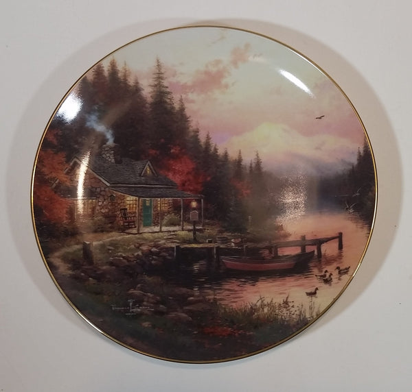 1994 Bradex Thomas Kinkade Wish You Were Here "End of a Perfect Day" Limited Edition Collector Plate