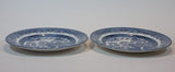 1980s Churchill England Blue Willow Pattern 8" Side Salad Luncheon Plates Set of 2 - Treasure Valley Antiques & Collectibles