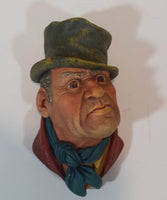 1964 Bossons England Bill Sikes Chalkware Face Head Wall Decor - Treasure Valley Antiques & Collectibles