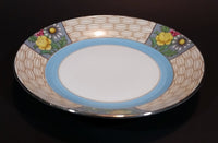 Antique 1918-1921 Noritake Morimura Bros. Handpainted Japan Blue Trim With Flowers Luncheon Plate - Treasure Valley Antiques & Collectibles