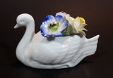 Vintage Very Rare Cotswold Floral English Bone China Swan Flower Bouquet - Treasure Valley Antiques & Collectibles