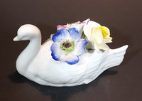 Vintage Very Rare Cotswold Floral English Bone China Swan Flower Bouquet - Treasure Valley Antiques & Collectibles