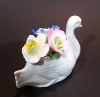 Vintage Very Rare Cotswold Floral English Bone China Swan Flower Bouquet - Treasure Valley Antiques & Collectibles