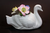 Vintage Very Rare Cotswold Floral English Bone China Swan Flower Bouquet - Treasure Valley Antiques & Collectibles