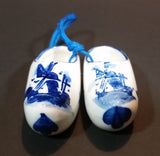 Vintage Delft Blue Miniature Hand Painted Porcelain Windmill Shoes - Treasure Valley Antiques & Collectibles