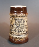 Modern Minitaure Raised Relief Praha Ceska Republika (Prague Czech Republic) Miniature Ceramic Stein - Treasure Valley Antiques & Collectibles