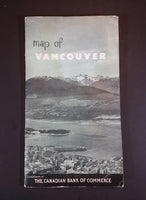 Rare 1945 Canadian Bank of Commerce Promotional Vancouver Location Map With Index Book - By Graphics Publishers Canada - Treasure Valley Antiques & Collectibles