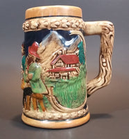 Early 1950s Gift Craft Japan Drinking Bavarian Friends Porcelain Stein Numbered 384 - Treasure Valley Antiques & Collectibles