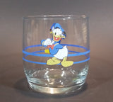 Rare Vintage Donald Duck Disney Blue Ringed Cartoon Character Clear Glass Cup