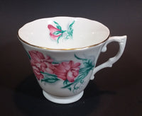 1945-1948 Colclough Bone China Pink Flowers Gold Rimmed Teacup - Made in England - Treasure Valley Antiques & Collectibles