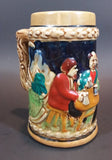 Early 1950s Gift Craft Japan Drinking Bavarian Friends Porcelain Stein Numbered 384 - Treasure Valley Antiques & Collectibles