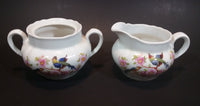 Vintage 1940s PK Unity Germany Birds of Paradise Creamer and Sugar Bowl without Lid - Numbered - Treasure Valley Antiques & Collectibles