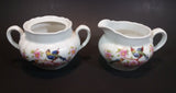 Vintage 1940s PK Unity Germany Birds of Paradise Creamer and Sugar Bowl without Lid - Numbered - Treasure Valley Antiques & Collectibles