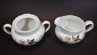 Vintage 1940s PK Unity Germany Birds of Paradise Creamer and Sugar Bowl without Lid - Numbered - Treasure Valley Antiques & Collectibles