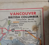 1965 Home Oil Distributors Vancouver Road Maps of British Columbia Alberta and Canada - Treasure Valley Antiques & Collectibles