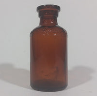 1920s Lysol Disenfectant Embossed Small Amber Glass Bottle - Cork Plug Top - Treasure Valley Antiques & Collectibles