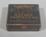 Rare Vintage Kaybee unique flat-style toothpicks Box - Keenan Woodenware - Box is Full - Treasure Valley Antiques & Collectibles