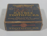 Rare Vintage Kaybee unique flat-style toothpicks Box - Keenan Woodenware - Box is Full - Treasure Valley Antiques & Collectibles