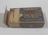 Rare Vintage Kaybee unique flat-style toothpicks Box - Keenan Woodenware - Box is Full - Treasure Valley Antiques & Collectibles