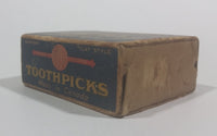 Rare Vintage Kaybee unique flat-style toothpicks Box - Keenan Woodenware - Box is Full - Treasure Valley Antiques & Collectibles