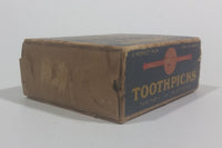 Rare Vintage Kaybee unique flat-style toothpicks Box - Keenan Woodenware - Box is Full - Treasure Valley Antiques & Collectibles