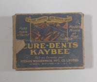 Rare Vintage Kaybee unique flat-style toothpicks Box - Keenan Woodenware - Box is Full - Treasure Valley Antiques & Collectibles