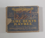 Rare Vintage Kaybee unique flat-style toothpicks Box - Keenan Woodenware - Box is Full - Treasure Valley Antiques & Collectibles