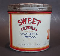 Vintage 1960s Sweet Caporal Cigarette Tobacco Tin with Lid - Imperial Tobacco - Treasure Valley Antiques & Collectibles