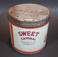 Vintage 1960s Sweet Caporal Cigarette Tobacco Tin with Lid - Imperial Tobacco - Treasure Valley Antiques & Collectibles