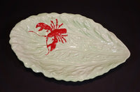 Antique 1930s Carlton Ware Lobster Serving Dish Platter Plate - Treasure Valley Antiques & Collectibles