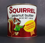 Vintage 1970s Squirrel Peanut Butter 48 oz Net 1.36kg Tin Can No Lid - Treasure Valley Antiques & Collectibles